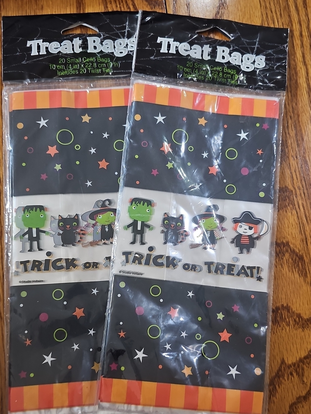Halloween Kids Trick or Treat Favor Bags - Black & Orange